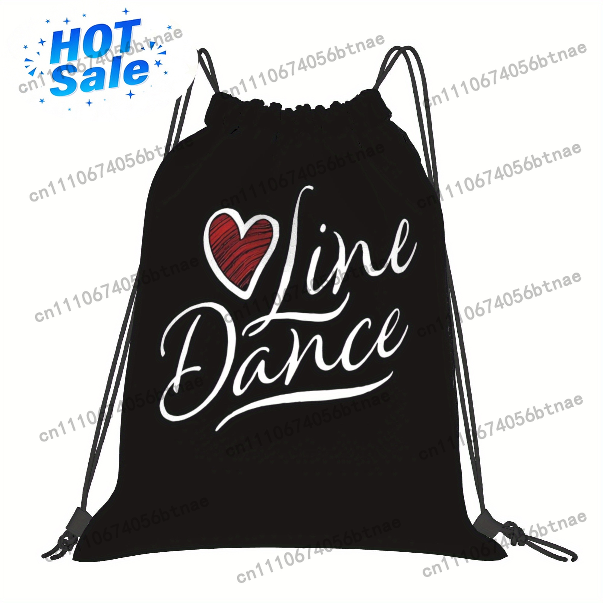 LOVE Line Dance Drawstring Bag - Drawstring Gym Bag reseña y precio
