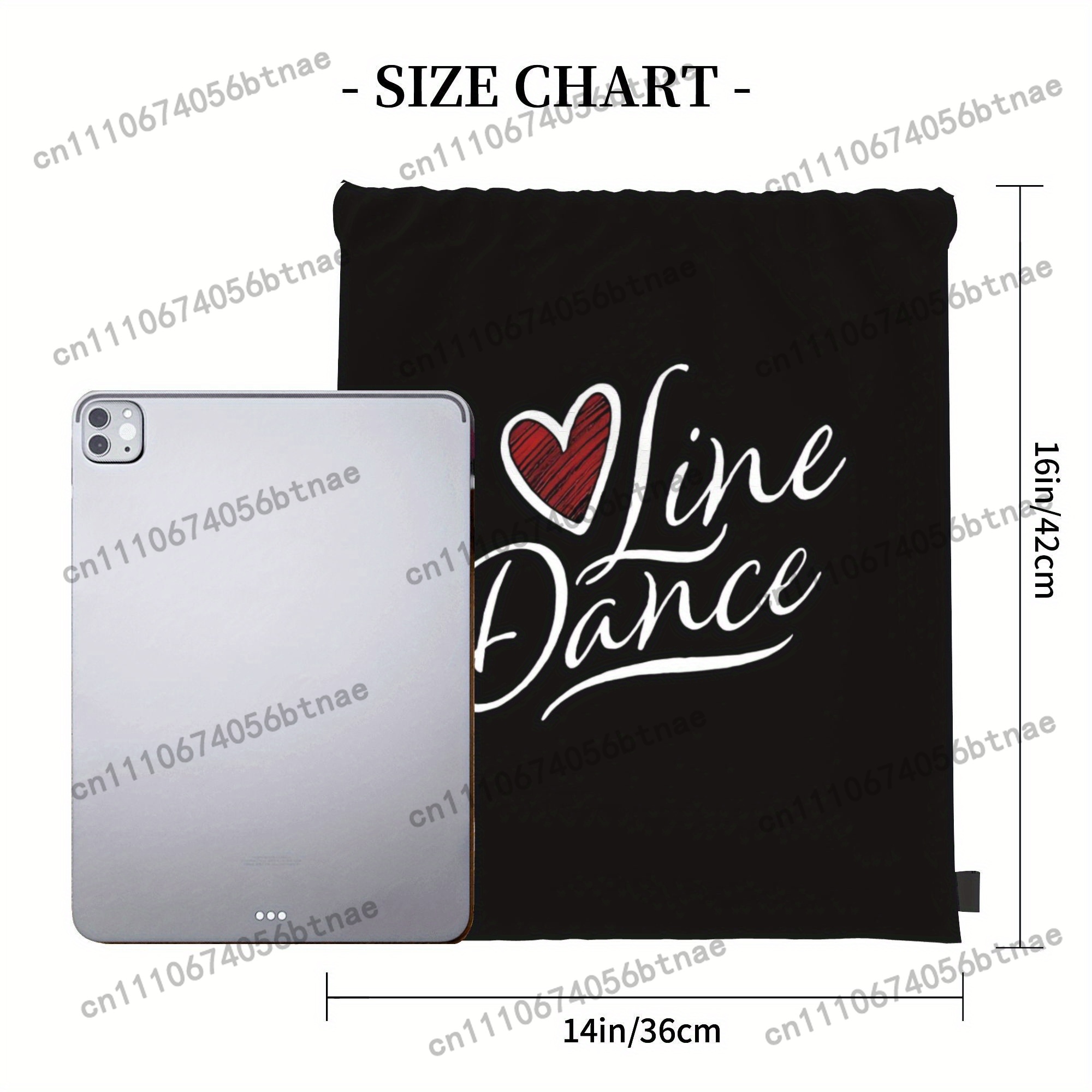 LOVE Line Dance Drawstring Bag - Drawstring Gym Bag reseña y precio